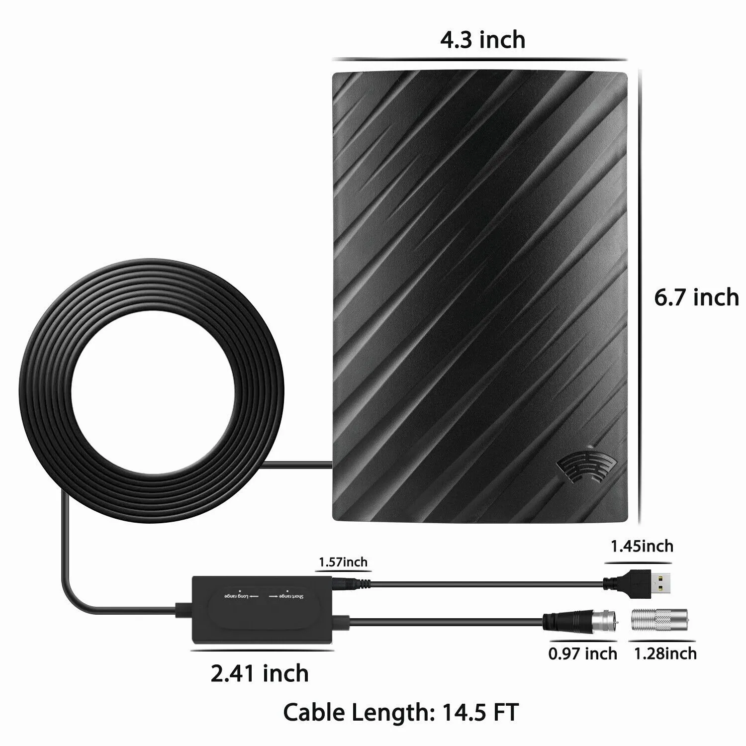 Long Range Indoor HDTV 4k Digital Antenna 600