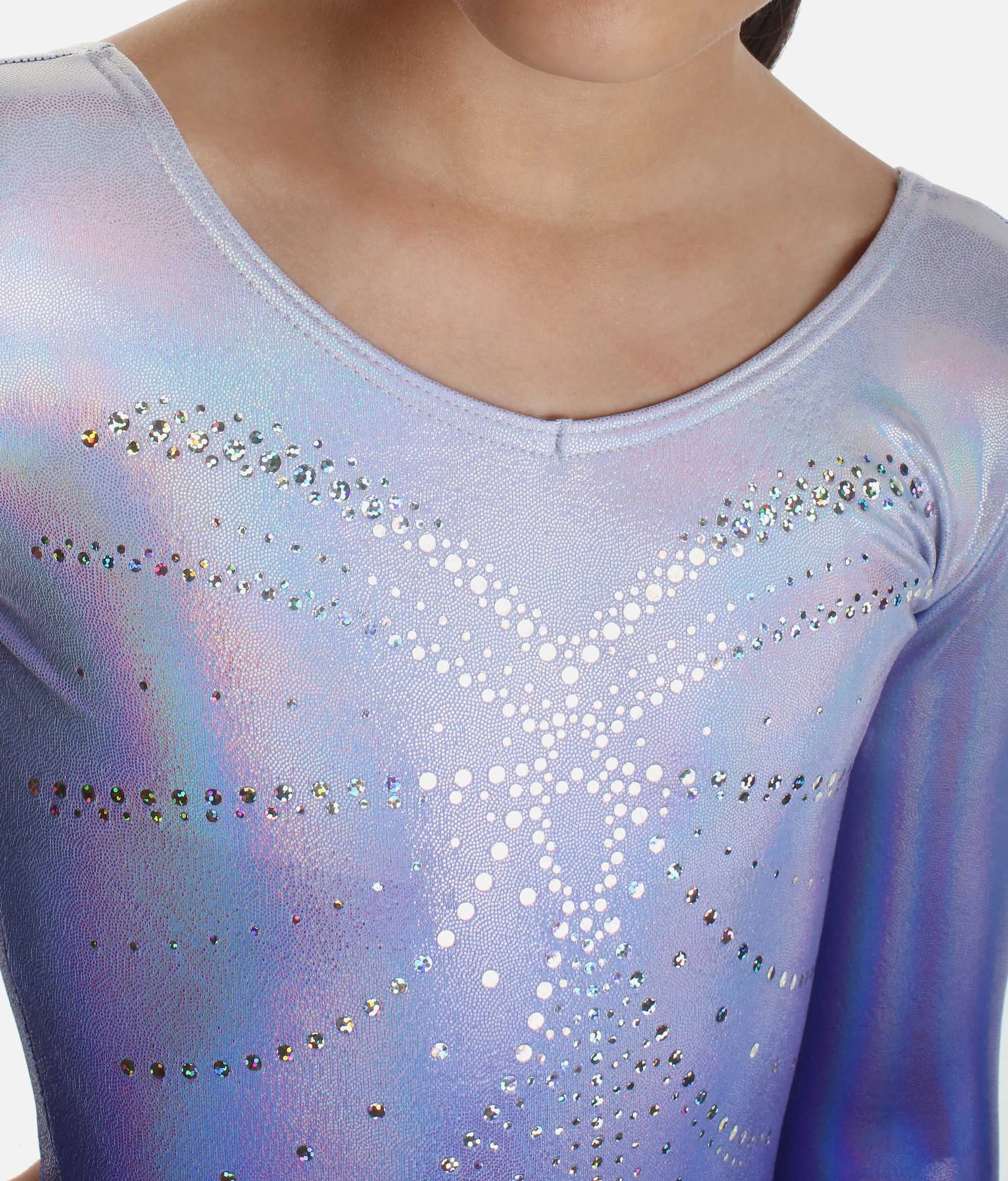 Long Sleeve Girl's Gymnastics Leotard - 27884