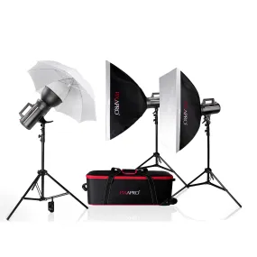 LUMI 200 II 600Ws Three Head Kit with Trigger (200/200/200)