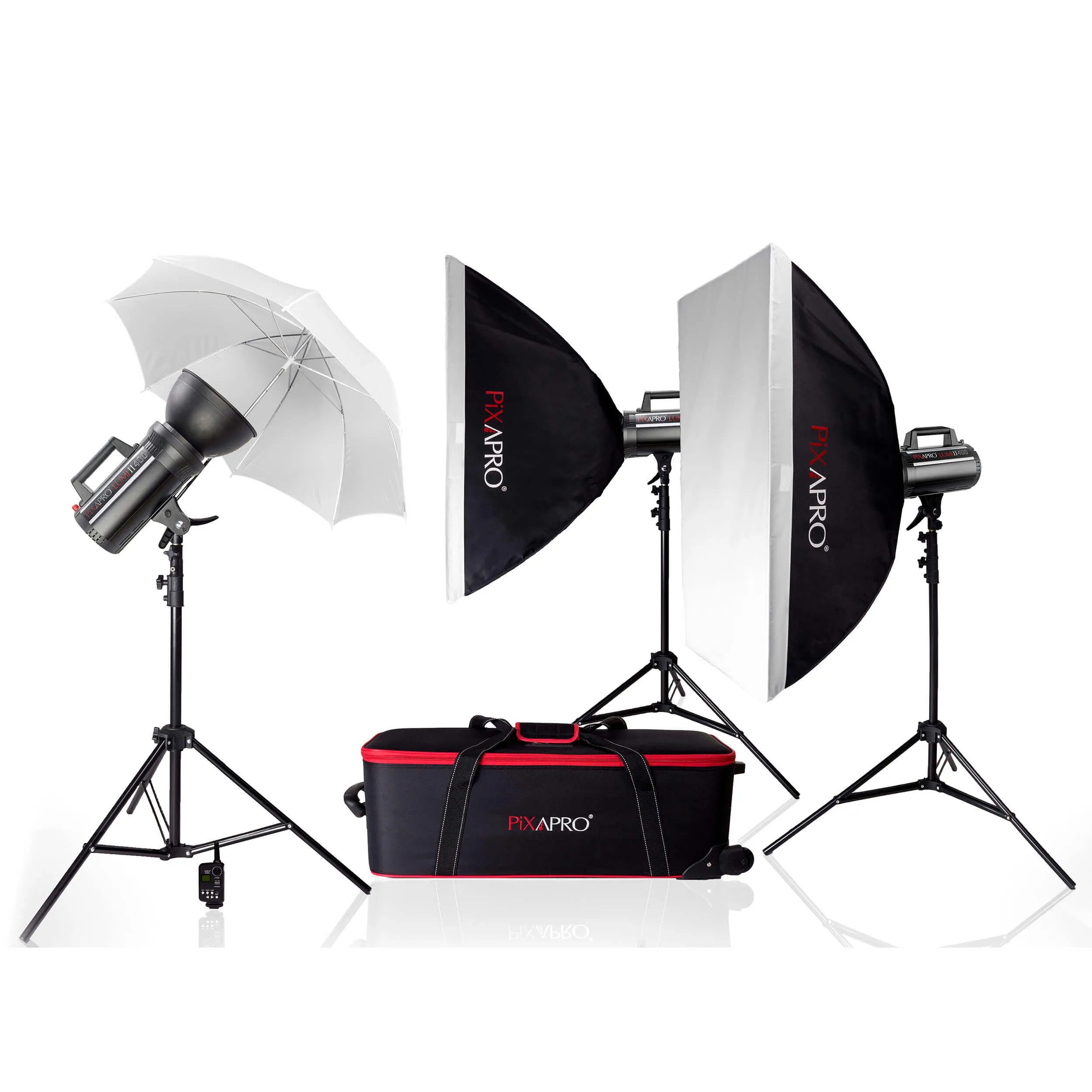 LUMI400II 1200Ws Studio Flash Head Light Photography Triple Kit
