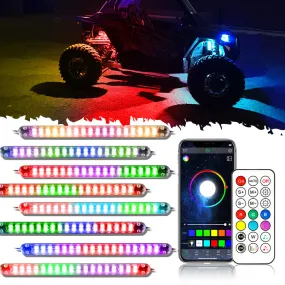 Magic Dream Color RGB Underglow Lights LED Strip Lights Kit with Bluetooth APP & Wireless Remote Control with Brake Light Function for ATV UTV
