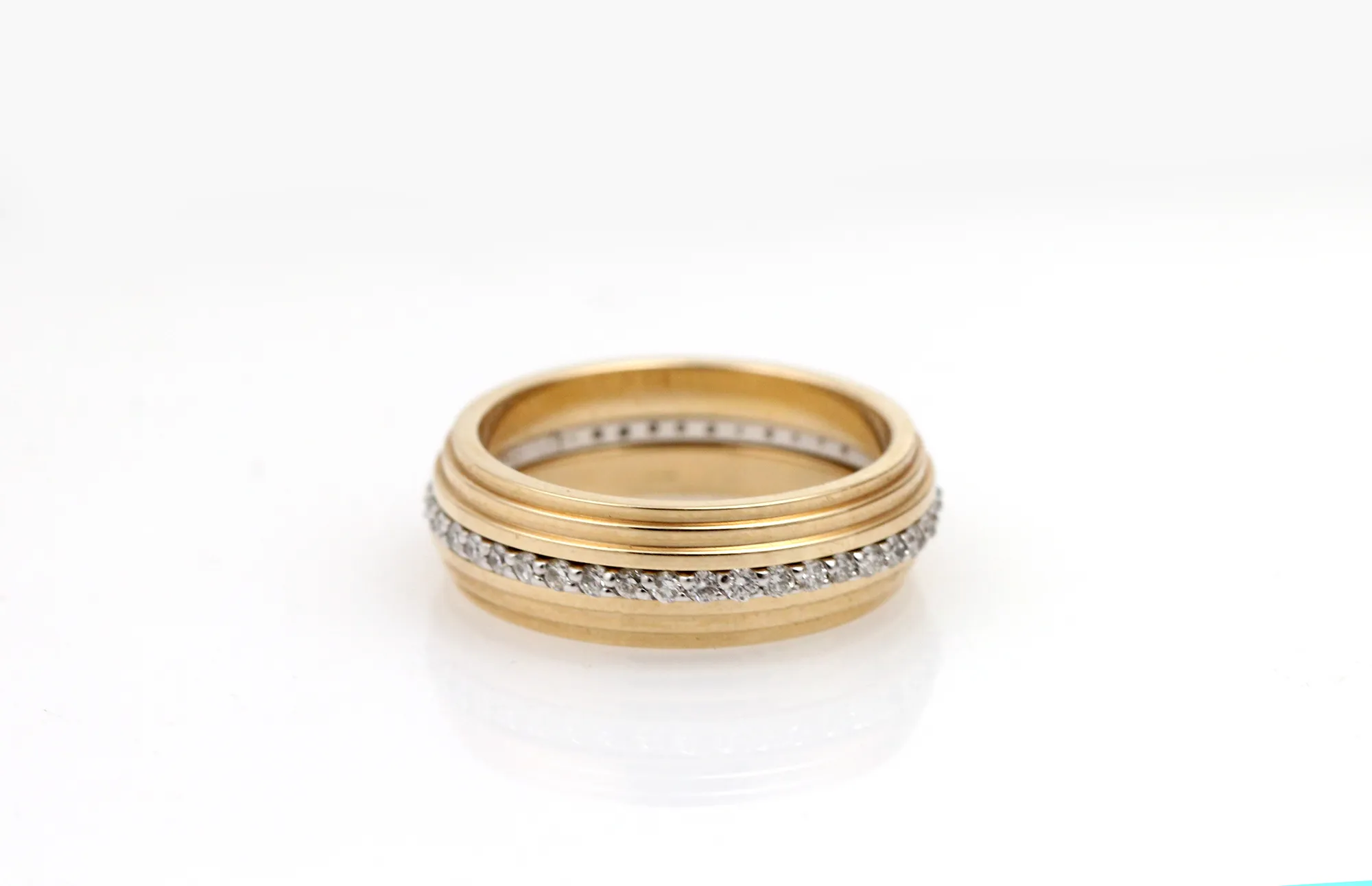 Modern 14K Yellow Gold Ring Guards