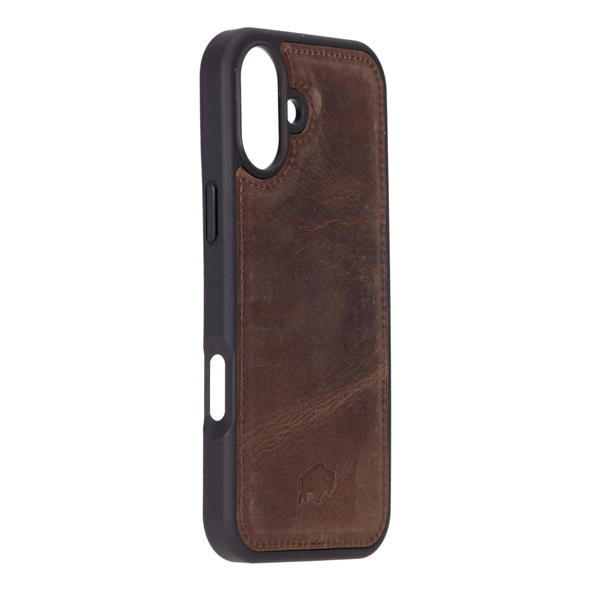 Modern York iPhone 16 Plus Case, Distressed Coffee