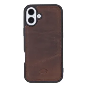 Modern York iPhone 16 Plus Case, Distressed Coffee