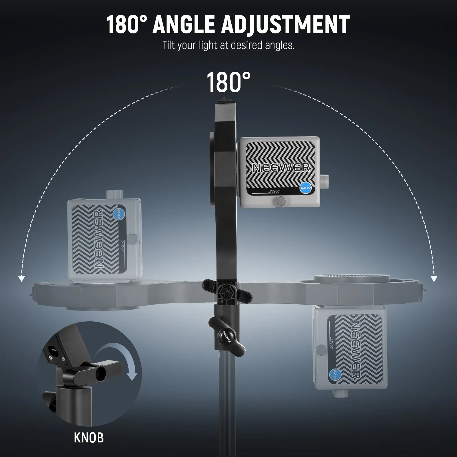 NEEWER CHB1 Bowens Mount Adapter Holder for HS60B/HB60S Handheld Video Light