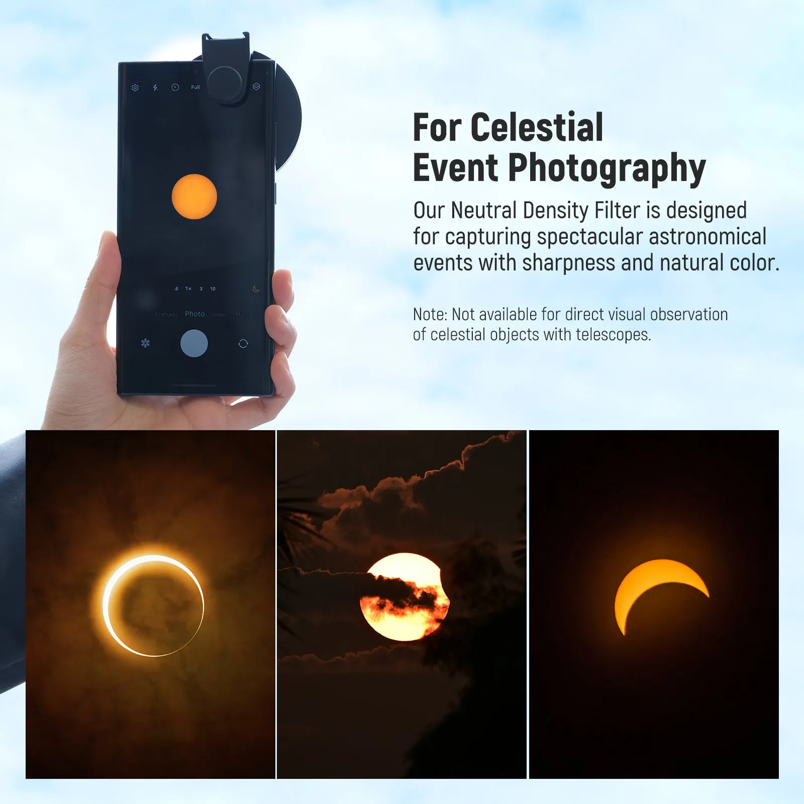 NEEWER FL-45 67mm 15.6 Stops ND Phone Filter Kit With Clip & Case