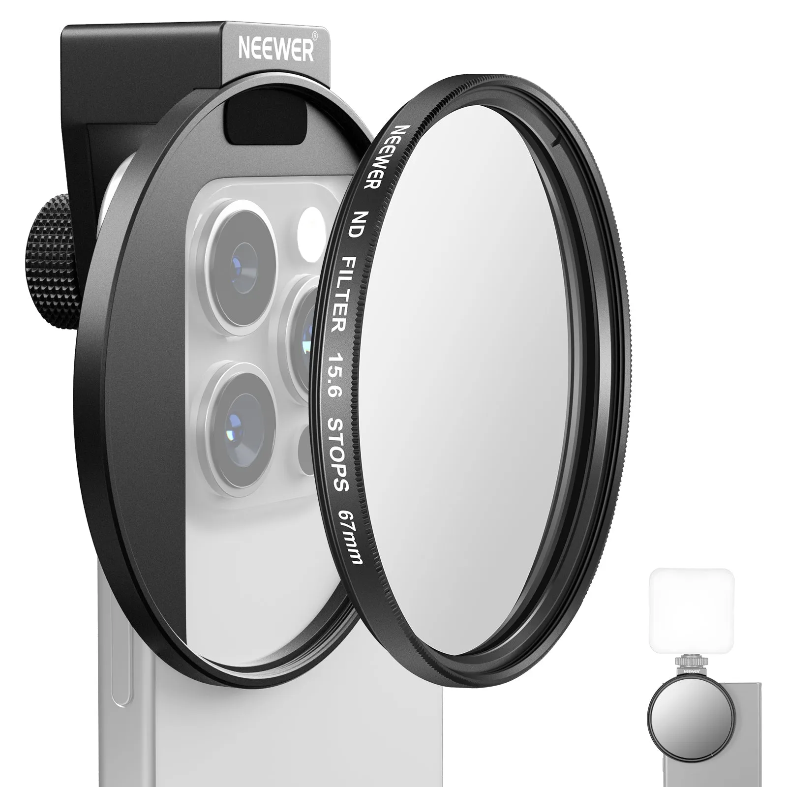 NEEWER FL-45 Clip On 67mm ND Phone Filter Kit