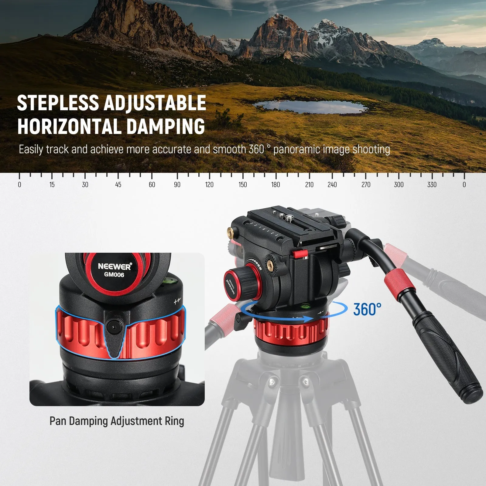 NEEWER GM006 Pro Video Tripod Fluid Head