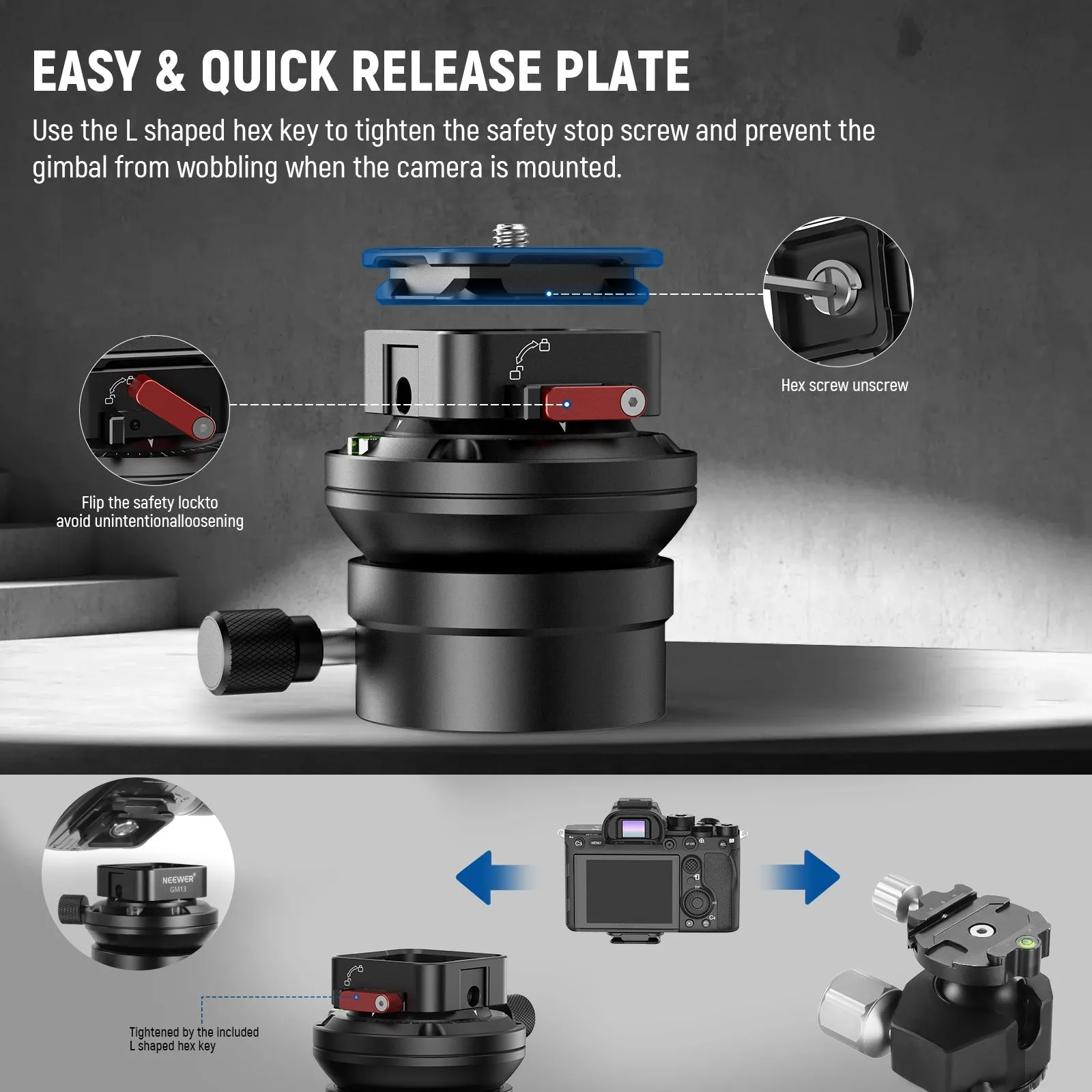NEEWER GM13 Tripod Leveling Base