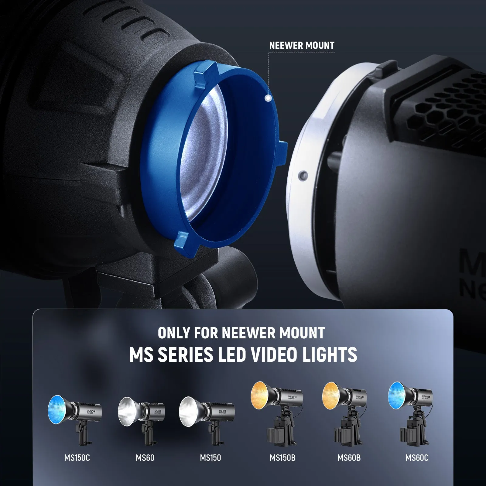 NEEWER LS-48 20° Spotlight Snoot for MS Series LED Video Light
