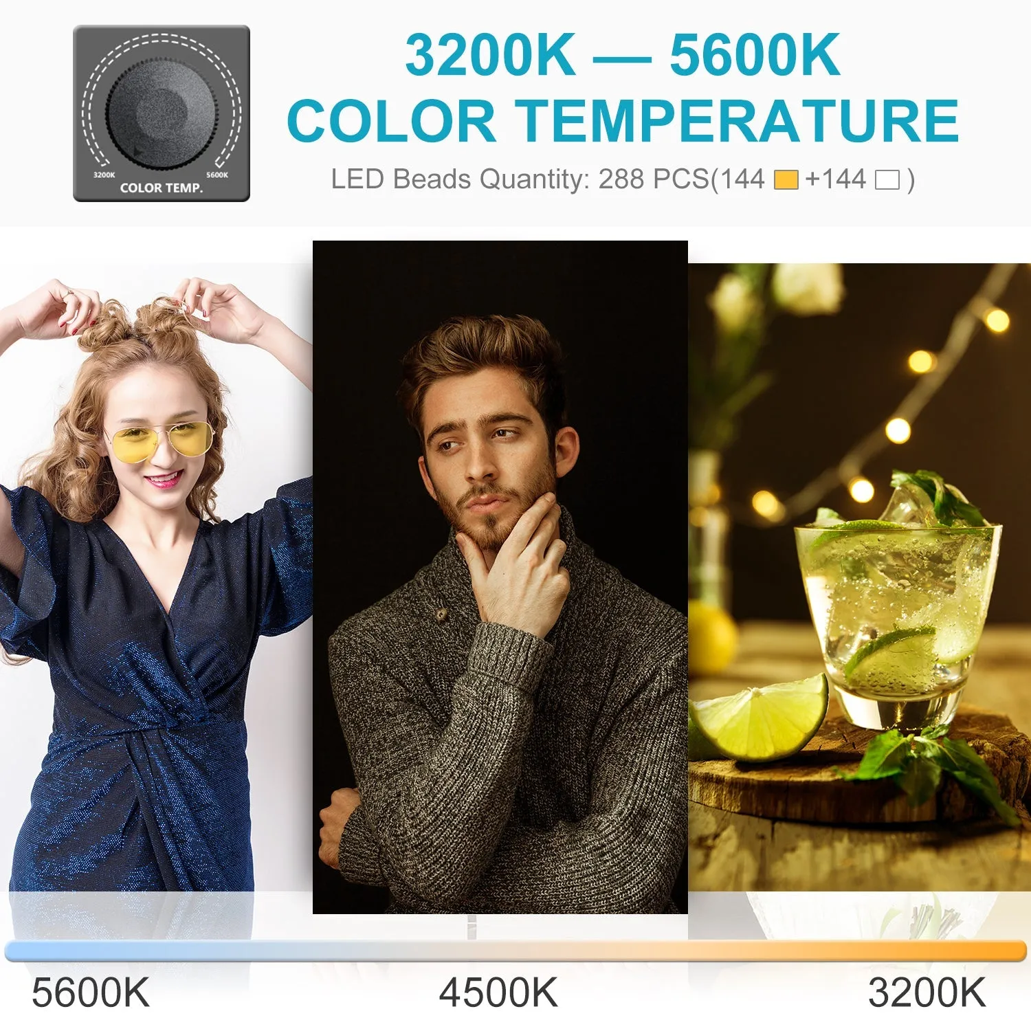 NEEWER NL288 40W Bi-Color LED Panel Light