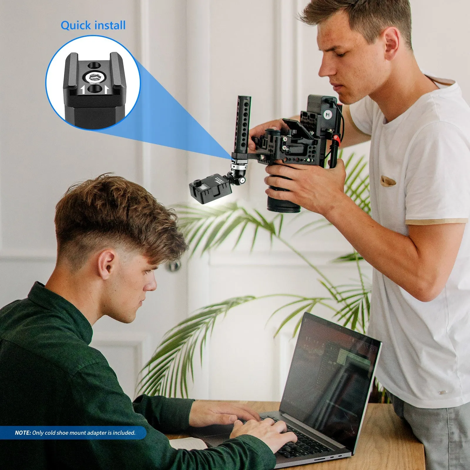 NEEWER ST26 Cold Shoe Mount Adapter with 1/4”-20 Thread