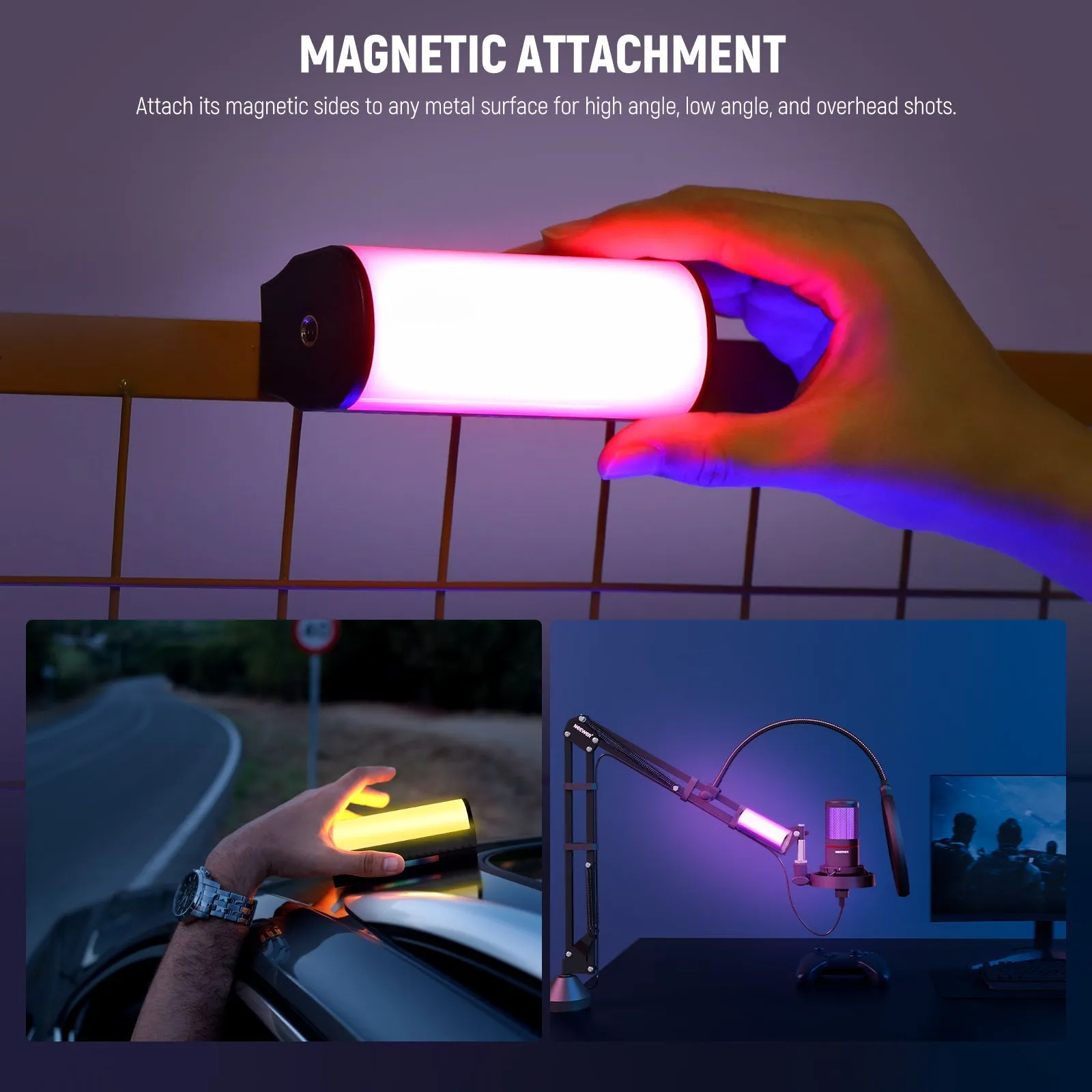 NEEWER TL97C RGB Magnetic Handheld Light Stick