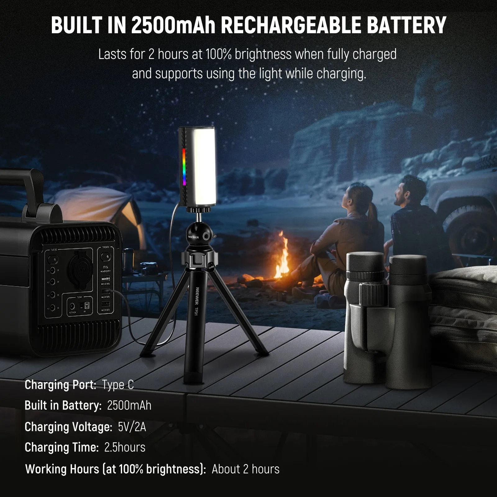 NEEWER TL97C RGB Magnetic Handheld Light Stick