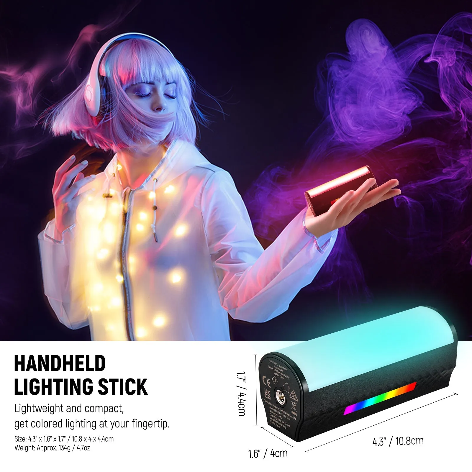 NEEWER TL97C RGB Magnetic Handheld Light Stick