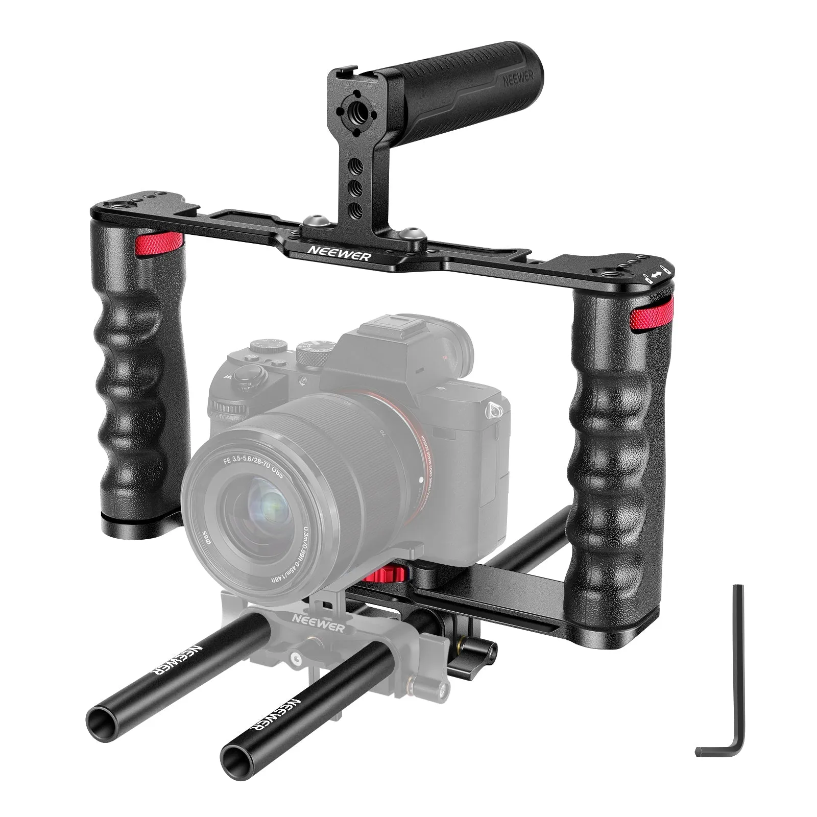NEEWER VS107 Enhanced Aluminum Alloy Camera Cage - Sturdy and Durable for Professional Photography