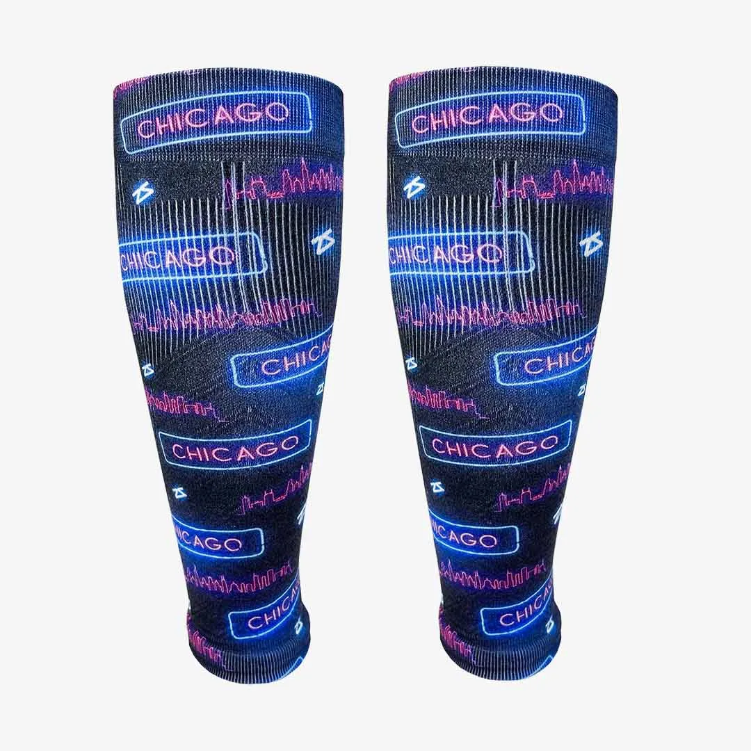 Neon Chicago Compression Leg Sleeves