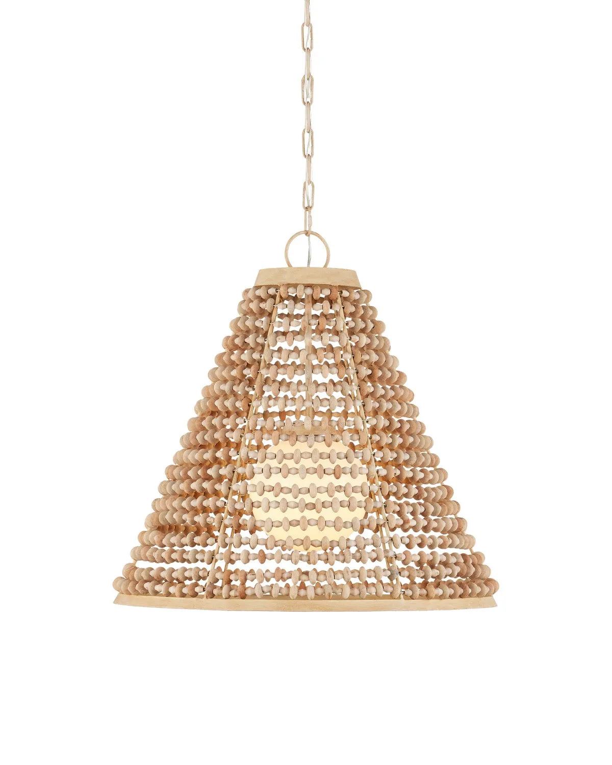 Pendulum 1-Light Pendant in Natural & Coco Cream & White
