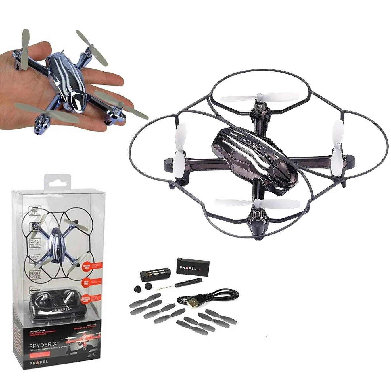 Propel Spyder X Palm-Sized High Performance Stunt Drone