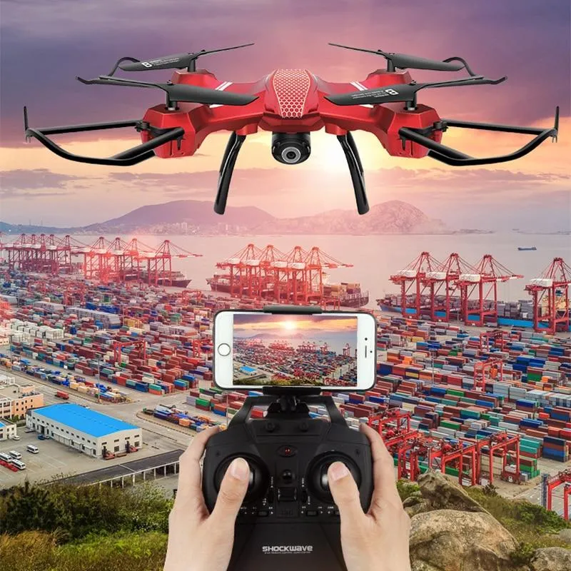 RC WiFi FPV 2.4Ghz 6Axis Gyro Quadcopter Foldable Drone with 2MP 1080P Wide Angle Camera
