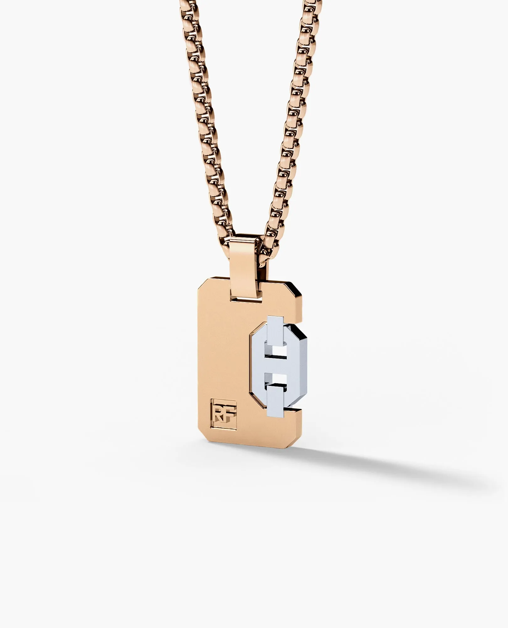Ready to Ship - BRIGGS Dog Tag Pendant in Gold with 0.10ct Diamonds