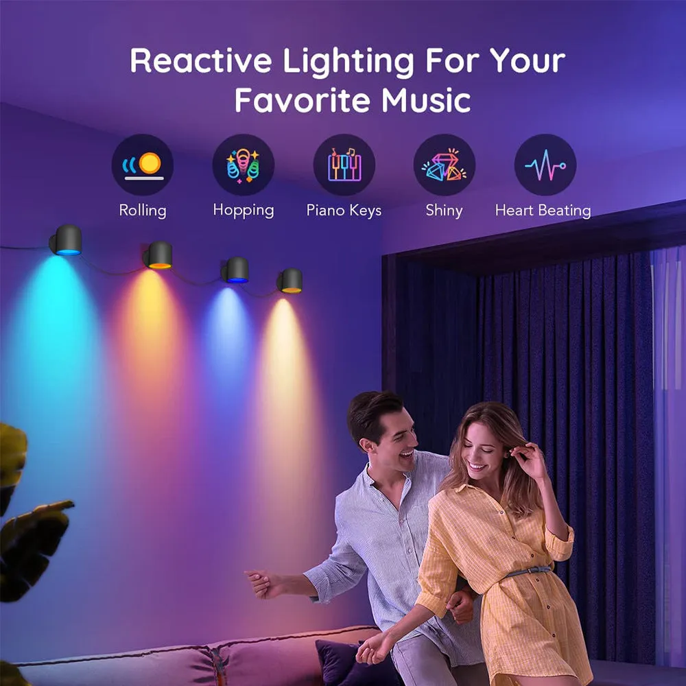 RGBIC Smart Wall Sconces 4 Pack