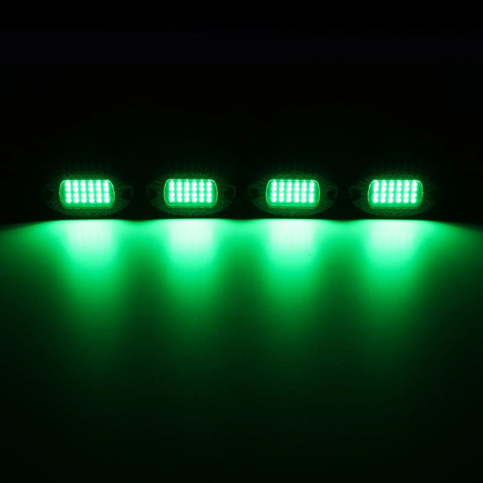 RGBW LED Rock Lights Kit with Bluetooth APP & Wireless Remote Control, Multicolor Neon Underglow Lights with Brake Light function for ATV UTV