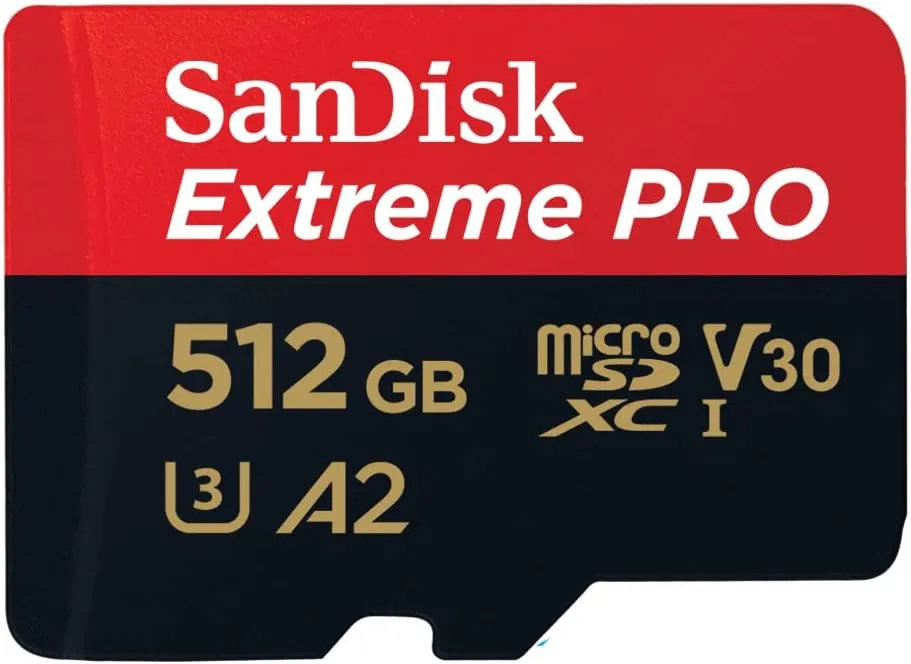 SanDisk 512GB Extreme PRO microSDXC UHS-I Card - 200MB/s, A2, U3, V30, with RescuePro Deluxe, for Smartphones, Action Cameras & Drones