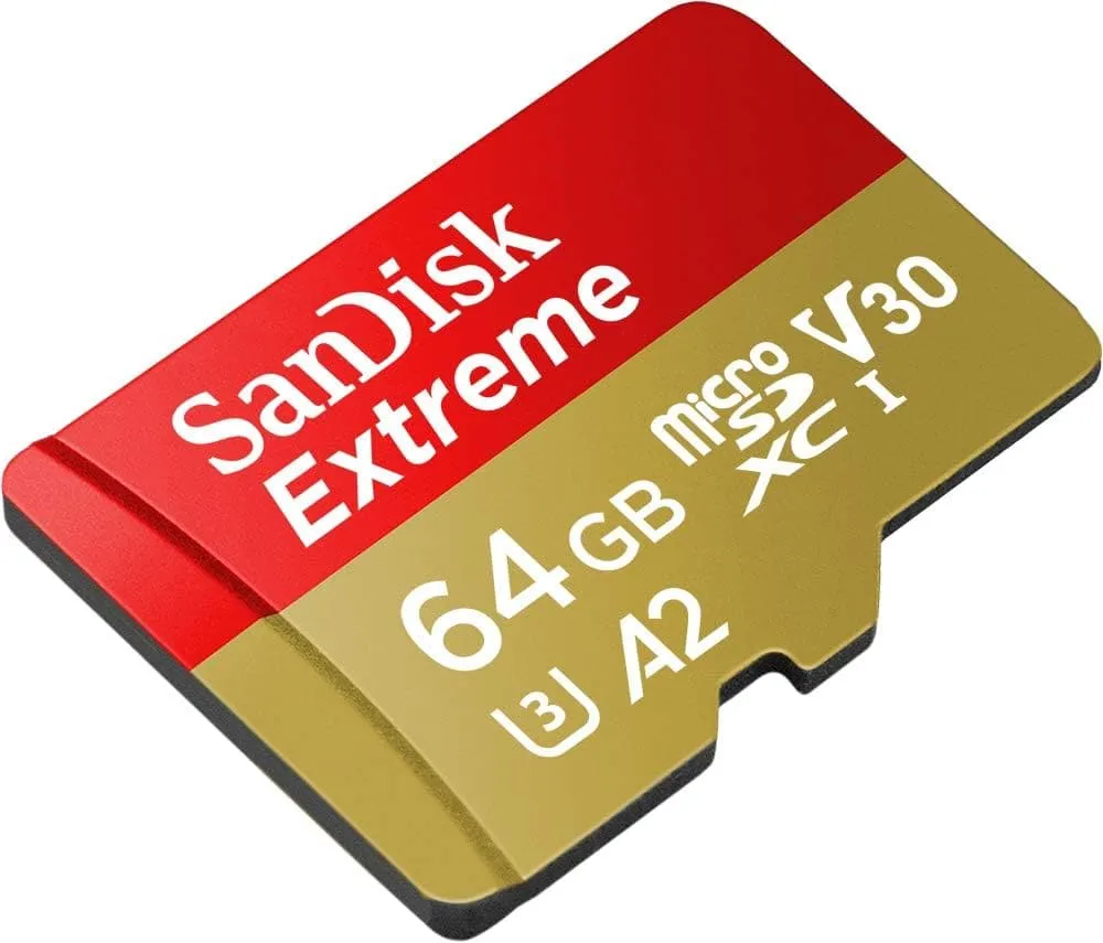 SanDisk 64GB Extreme microSDXC card for Action Cams and Drones   SD adapter   RescuePRO Deluxe, up to 170 MB/s, with A2 App Performance, UHS-I , Class 10, U3, V30