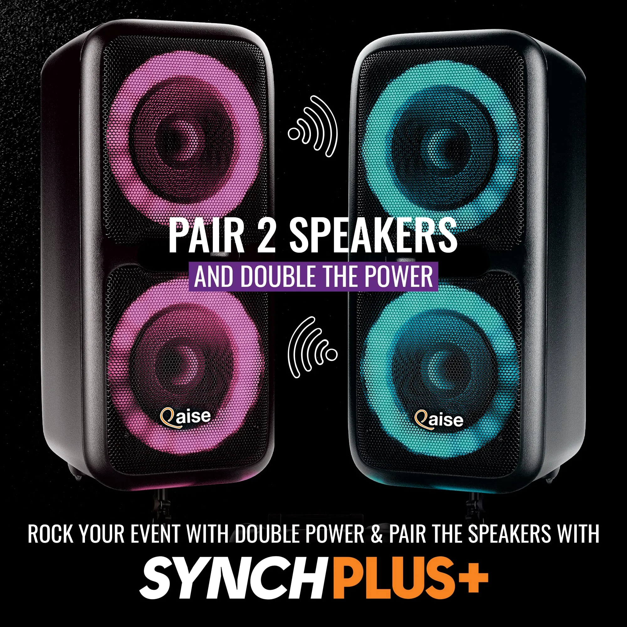 SB-2120 - Portable Bluetooth Party Speaker, Dual 12” woofers with Lights, Wireless microphone, 7  hours play time, 6000 watts peak power