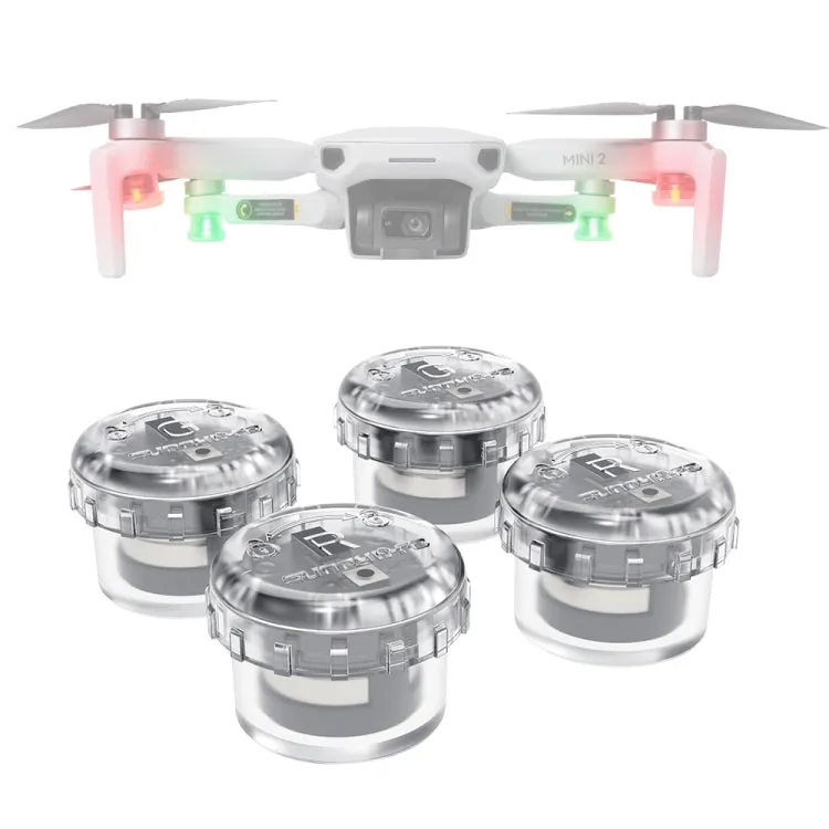 Sunnylife 2-Green   2-Red Night Strobe LED Light Indicator Light for DJI Mavic 2 / Mini / Mavic Air 2 / FPV