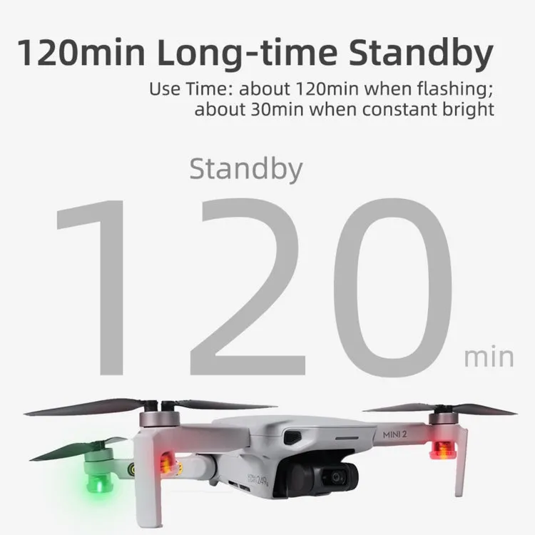 Sunnylife 2-Green   2-Red Night Strobe LED Light Indicator Light for DJI Mavic 2 / Mini / Mavic Air 2 / FPV