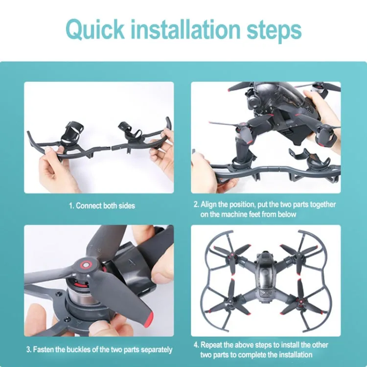 Sunnylife  FV-KC323 Propeller Guards Integrated Blade Prop Protector Shielding Rings for DJI FPV Drone