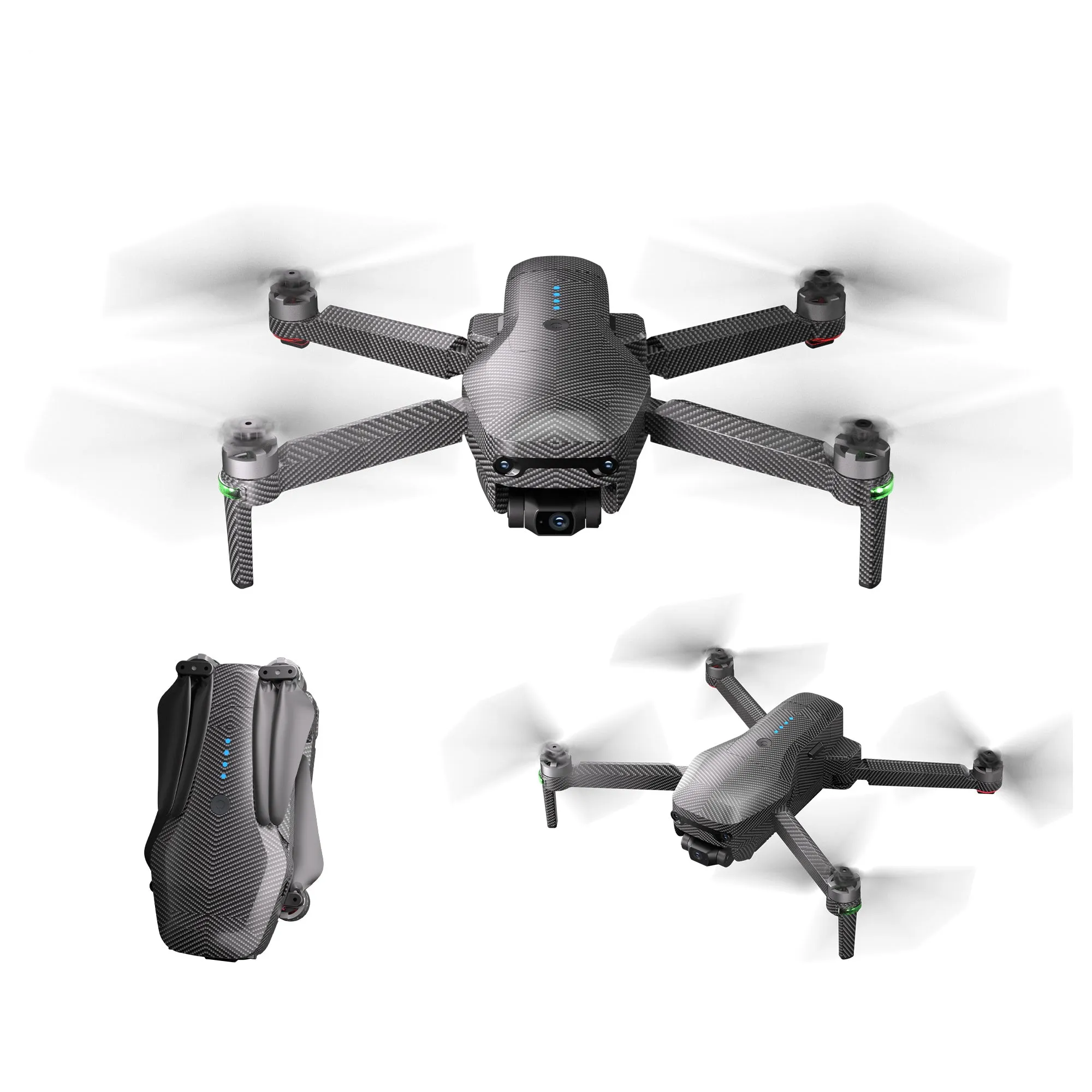 The Bigly Brothers GD96 Midnight Alpha Ultra HD, Built-In Binocular Long Range Obstacle Avoidance Drone with Carrying Case, 60-Mins Flight Time, 5km Range, 3-Axis Gimbal, GPS System, Follow Me Mode