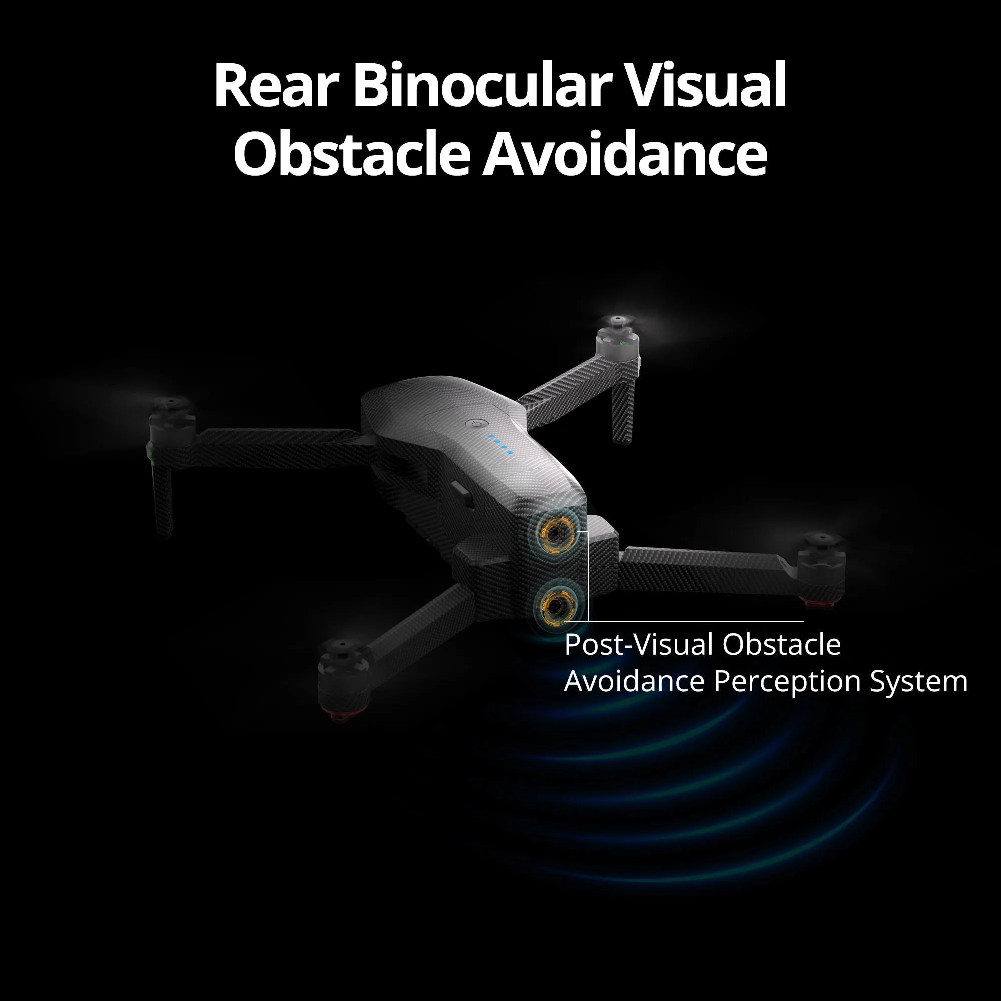 The Bigly Brothers GD96 Midnight Alpha Ultra HD, Built-In Binocular Long Range Obstacle Avoidance Drone with Carrying Case, 60-Mins Flight Time, 5km Range, 3-Axis Gimbal, GPS System, Follow Me Mode