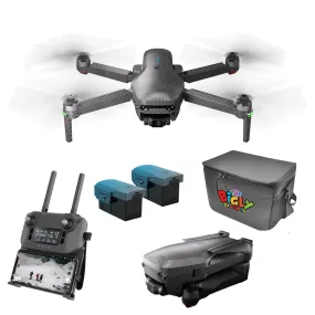 The Bigly Brothers GD96 Midnight Alpha Ultra HD, Built-In Binocular Long Range Obstacle Avoidance Drone with Carrying Case, 60-Mins Flight Time, 5km Range, 3-Axis Gimbal, GPS System, Follow Me Mode