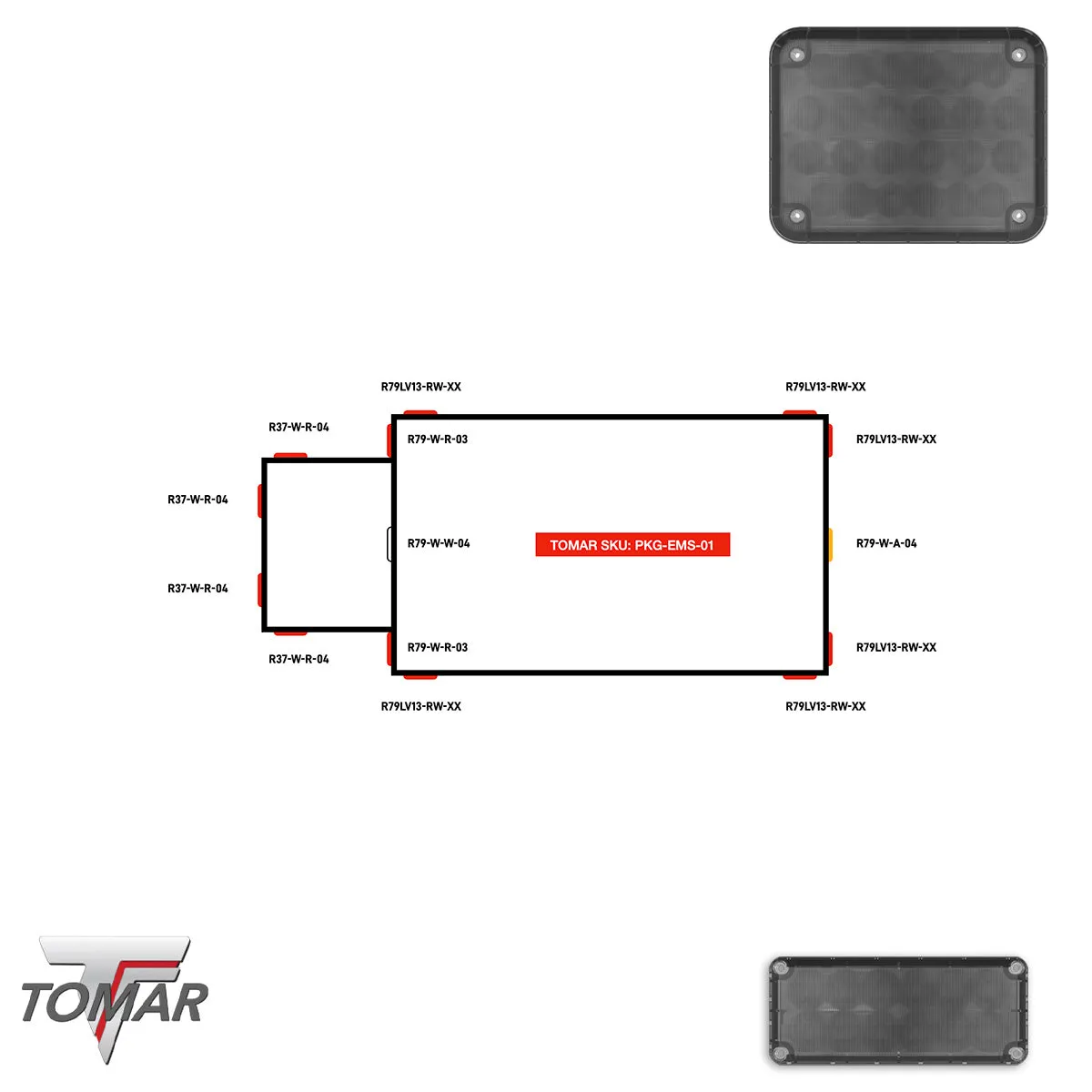 Triple-K 1822F Streamline Ambulance LED Lighting Package