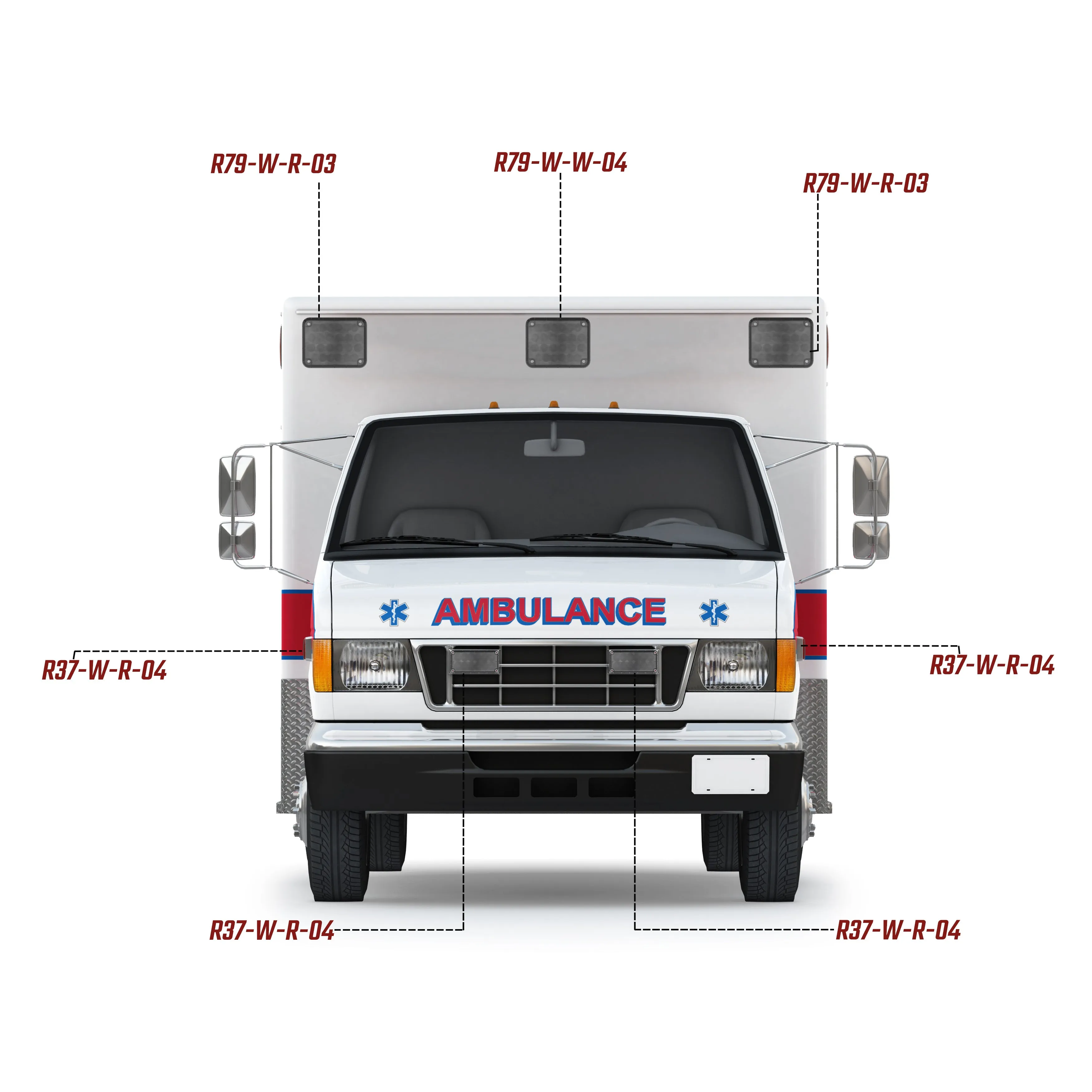 Triple-K 1822F Streamline Ambulance LED Lighting Package