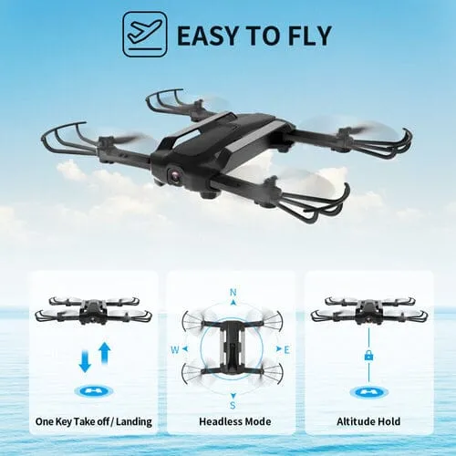 UDIRC Foldable RC Drone FPV WiFi Quadcopter w/ 720P HD Camera & 2 Batteries U73