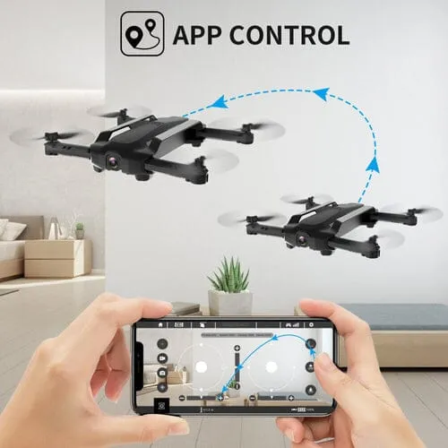 UDIRC Foldable RC Drone FPV WiFi Quadcopter w/ 720P HD Camera & 2 Batteries U73