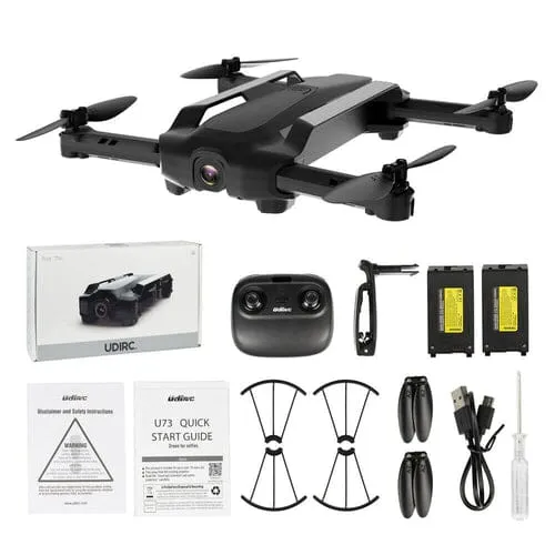 UDIRC Foldable RC Drone FPV WiFi Quadcopter w/ 720P HD Camera & 2 Batteries U73