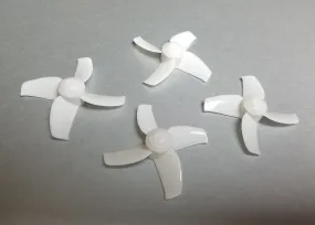White 4-Blade Props - 40mm