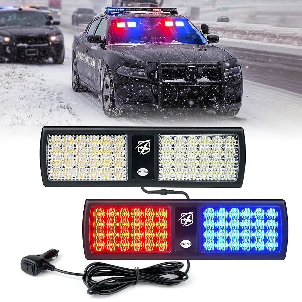 Xprite Agent Series Dual Windshield Sun Visor Strobe Lights