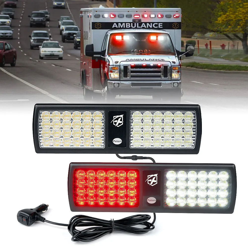 Xprite Agent Series Dual Windshield Sun Visor Strobe Lights
