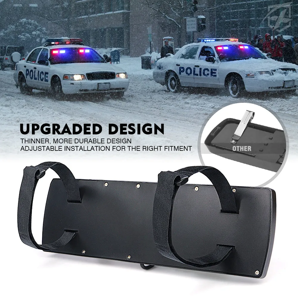 Xprite Agent Series Dual Windshield Sun Visor Strobe Lights