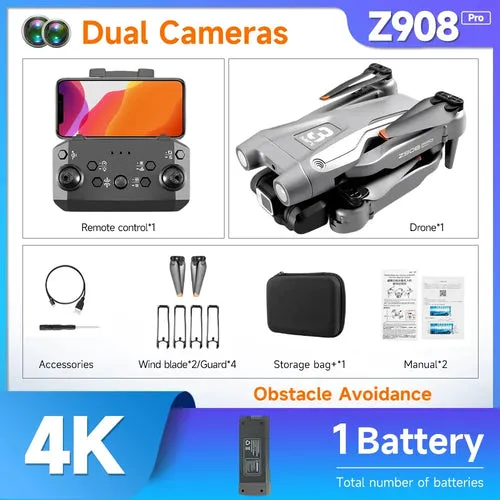 Z908 Pro / MAX Mini Drone 4k Professional Camera RC Obstacle Avoidance