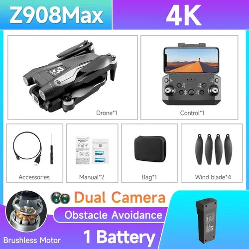 Z908 Pro / MAX Mini Drone 4k Professional Camera RC Obstacle Avoidance