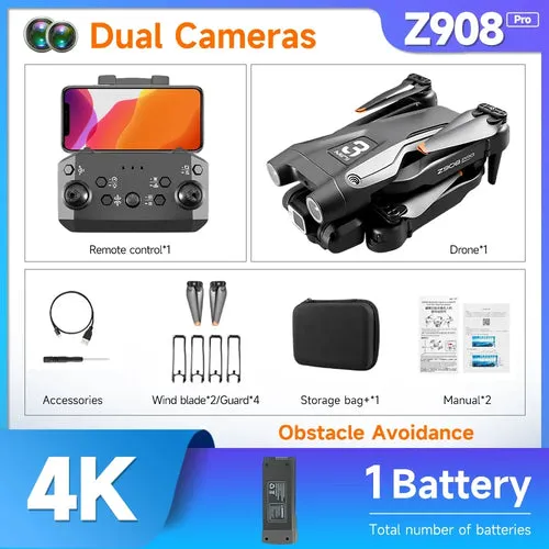 Z908 Pro / MAX Mini Drone 4k Professional Camera RC Obstacle Avoidance