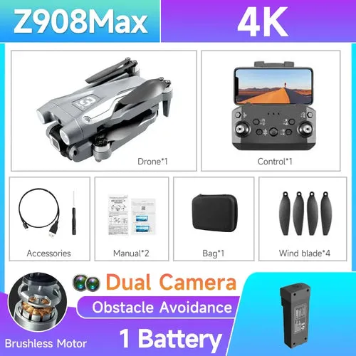 Z908 Pro / MAX Mini Drone 4k Professional Camera RC Obstacle Avoidance
