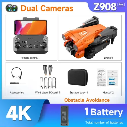 Z908 Pro / MAX Mini Drone 4k Professional Camera RC Obstacle Avoidance